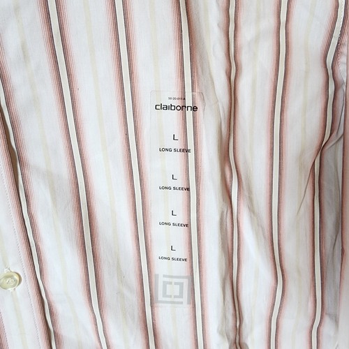 NEW Liz Claiborne Women's Long Sleeve Button Up Shirt Striped 100% Cotton Size L - Picture 4 of 13