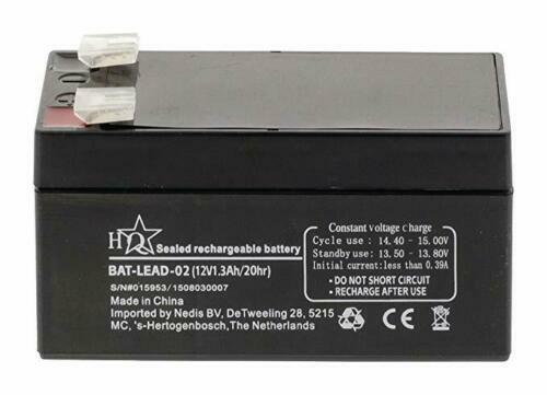 BATTERIA 12V 1,3Ah 1,2A PIOMBO AGM ERMETICA LAMPADE ELETTRONICA 1.2A 1.3A 1.2ah - Foto 4 di 5