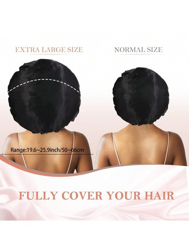 Women Satin Bonnet Long Hair Care Sleep Hat Cap Night Silk Feel Head Wrap Turban - Picture 6 of 22