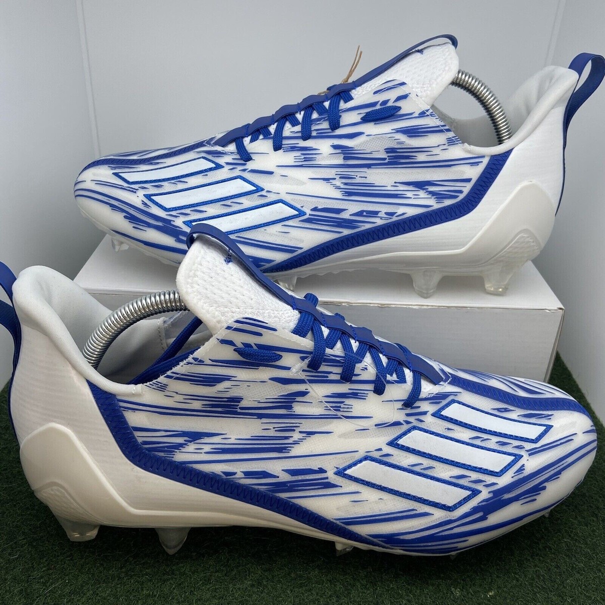 Adidas Adizero \'White Royal Blue\' GW5059 Football Cleats size 9 adidas Adizero Football Cleats Cloud White Royal Blue GW5059  main image 4