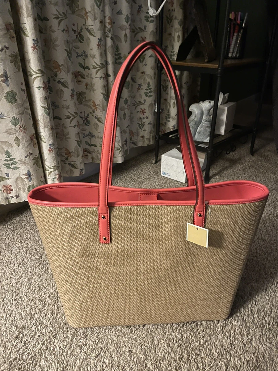 MK straw tote top
