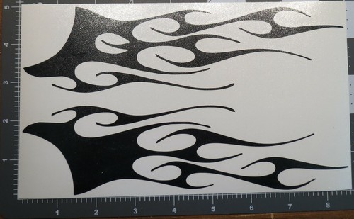 Vinyl paint masking, stencil, decal for RC bodies (Flames #7) - Picture 2 of 2