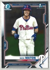 ⚾️ 2021 Bowman - Prospect - Nick Maton 1st RC Phillies #BCP-5 Chrome 