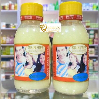 SKIN FREE BEAUTIFYING MILK EXTRA WHITENING.*fast Action 2pc