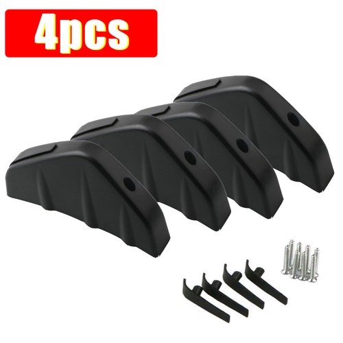 4PCS Glossy Black Car Accessories Rear Bumper Lip Diffuser Shark Fins Splitter - Picture 6 of 7