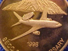 1998 BOEING EMPLOYEEs COIN CLUB Bronze 767 Medal AWACS  . BeA