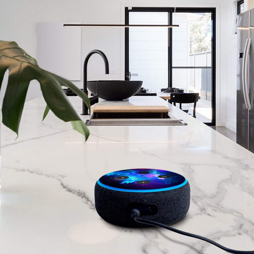 Vinyl Decal Skin for Amazon Echo Dot 3rd Gen Galaxy Space Gasses