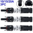3x10A,15A,20A In-line Diode Connector Photovoltaic Solar Panel Fuse Adapter
