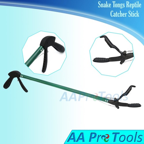 30" Snake Tongs Reptile Catcher Stick Grabber Wide Jaw Handling Heavy Duty SN-03 - Picture 3 of 5