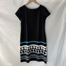 Emma Michele Dress Womens 6 Short Sleeve Black Stretch
