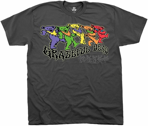 Grateful Dead Trippy Bears Adult T-Shirt -rock band, rock music, Jerry Garcia - Picture 1 of 1