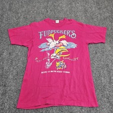 Fruit Of The Loom Florida Graphic T-shirt Adult Large Pink Fudpuckers USA Made