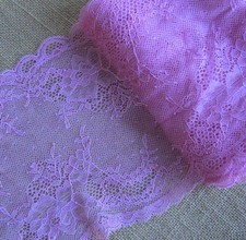 5.6 Yards 7" Wide Lovely Stretch Floral Lace Pink 516