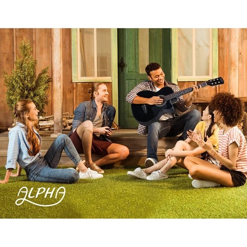 Alpha 38” Inch Full-Size Acoustic Guitar Wooden Folk Classical Cutaway Steel - Picture 11 of 12