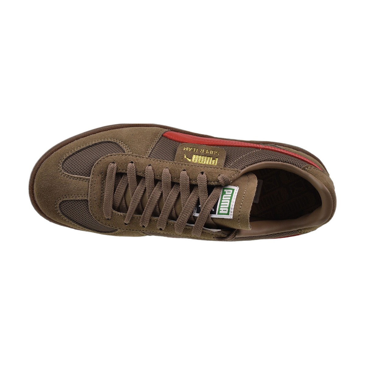 Puma Super Team OG Men's Shoes Totally Taupe Red 390424-06 | eBay