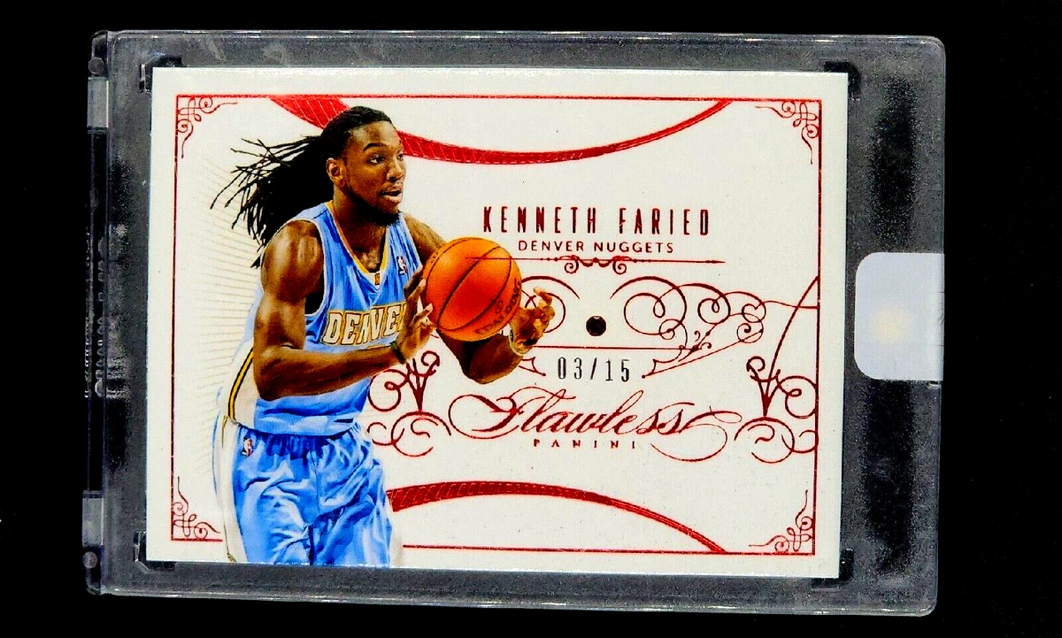 2013 Panini Flawless Red #52 Kenneth Faried /15 Uncirculated *Real Ruby in Card*