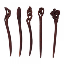 Handmade Chinese Women Girl Vintage Wood Hairpin Hair Stick Pins Barrette Retro