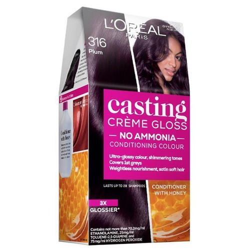 Teinture vendre Cheveux Semi-Permanente LOréal Paris Crème Casting Brillant Noir...