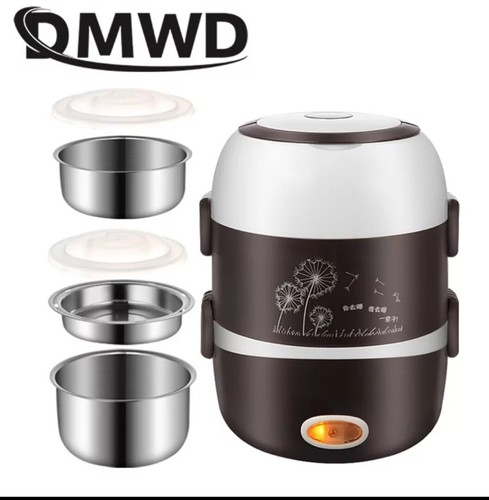 DMWD Mini Electric Rice Cooker Stainless Steel 2/3 Layers Steamer Portable Meal - Picture 14 of 18