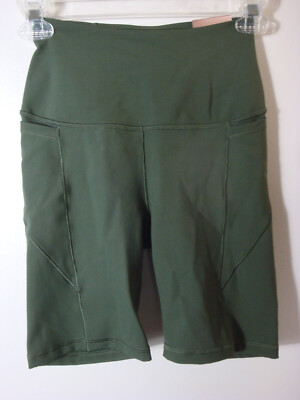 CALIA Women's Power Sculpt High Rise Bike Short~Size XS~Olive Moss~NWT! 
