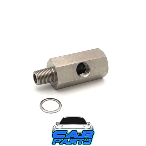 RACCORDO ADATTATORE 3 vie manometro temperatura pressione olio M10x1.5 1/8NPT - Foto 2 di 2