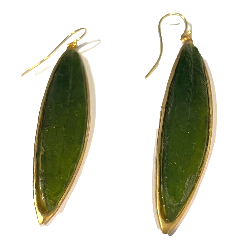 Orecchini con Ambra e Argento placcato oro 18k | MJ Baltica gioielli BZK092 Orecchini con Ambra e Argento placcato oro 18k | MJ Baltica gioielli BZK092