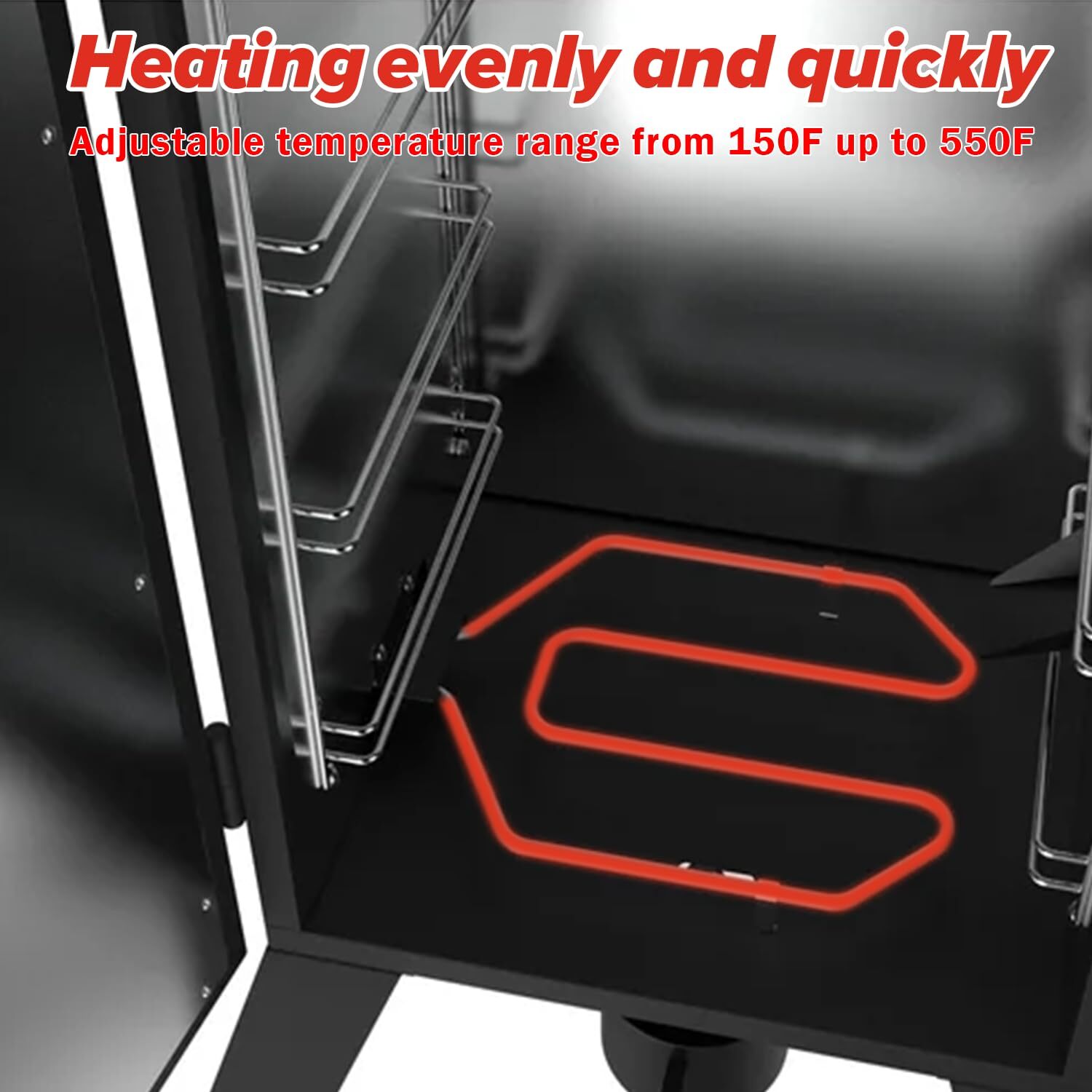 Upgrade Universal 1650W 15A Electric Smoker Heating Element Kits with Adjusta...