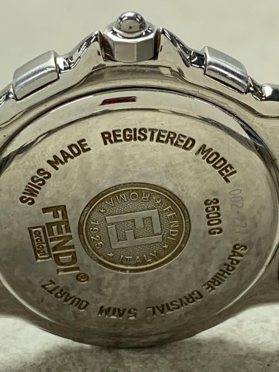 FENDI Mens Watch Quartz Digital Stainless Steel White Silver FENDI Mens Watch Quartz Digital Stainless Steel White Silver