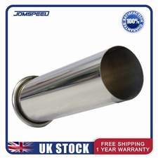 2.5" inch Round Exhaust Tailpipe Weld-on 64mm Rolled Out Stainless Steel Tip