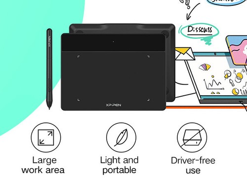 XP-Pen Deco Fun Graphics Drawing Tablet Battery-free Stylus 8192 Black 4.8''×3'' - Picture 3 of 13