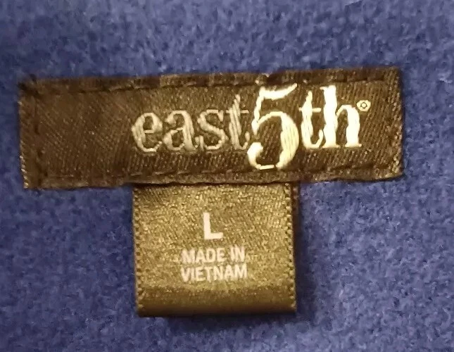 Blazer azul vintage East 5th para mujer talla L forrado hombreras 2 bolsillos laterales Foto 2 de 4