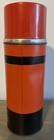 Vintage Aladdin Economy Red & Black Stripe Metal Quart Size Thermos — photo 4