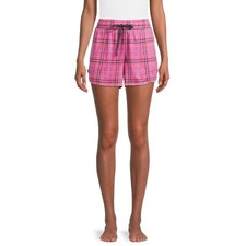 Secret Treasures Women's Sleep Shorts Size SMALL 4-6  Pink Plaid W Pockets