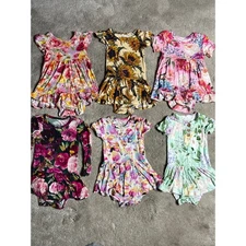 Posh Peanut 18-24 Month Bundle (6) Twirl Dresses One Piece Bodysuit