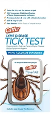 Cutter Lyme Disease Tick Test Travel Kit - 99.9% accurate results within 3 Days
