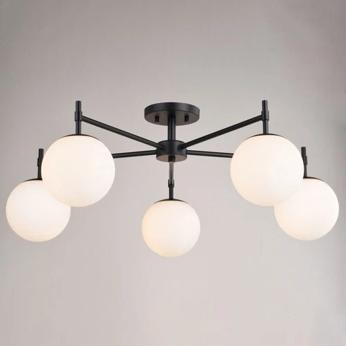 Vaxcel Lighting C0297 Armitage 5 Light 32"W Semi-Flush Ceiling - Black - Picture 12 of 12