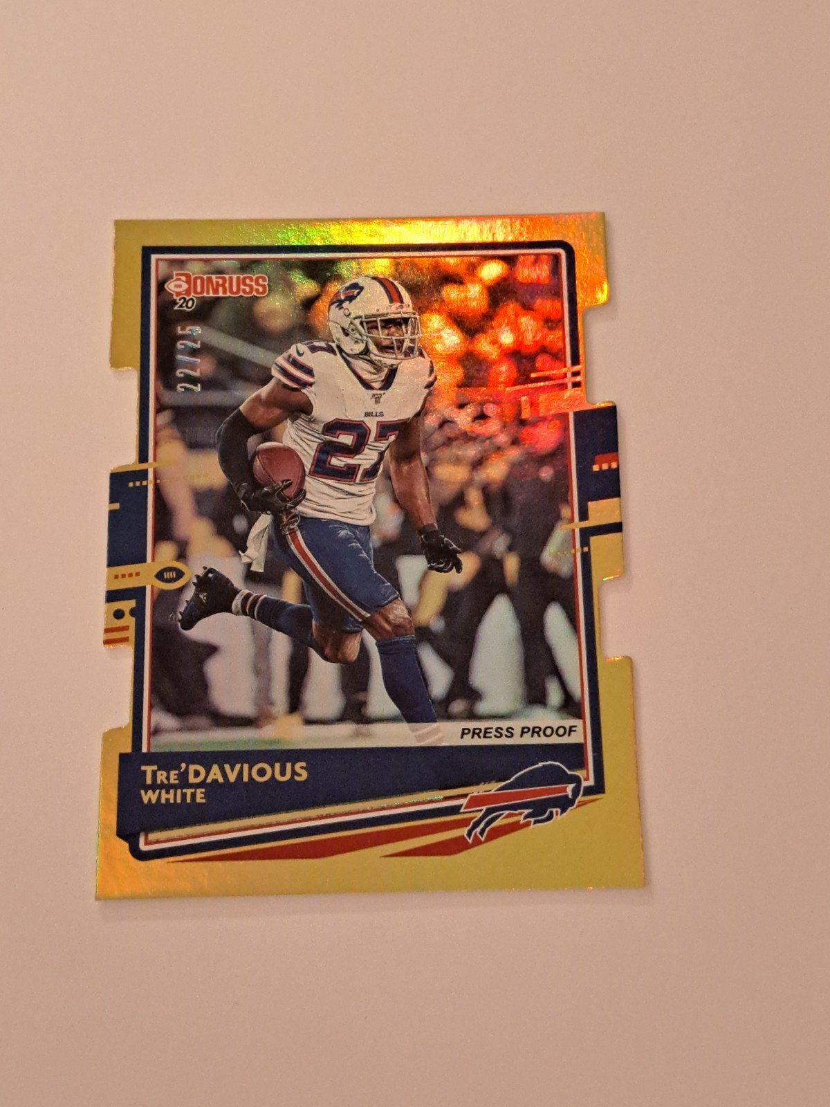 2020 Donruss #45 Tre'Davious White #/25 Press Proof Gold Die-Cut SP