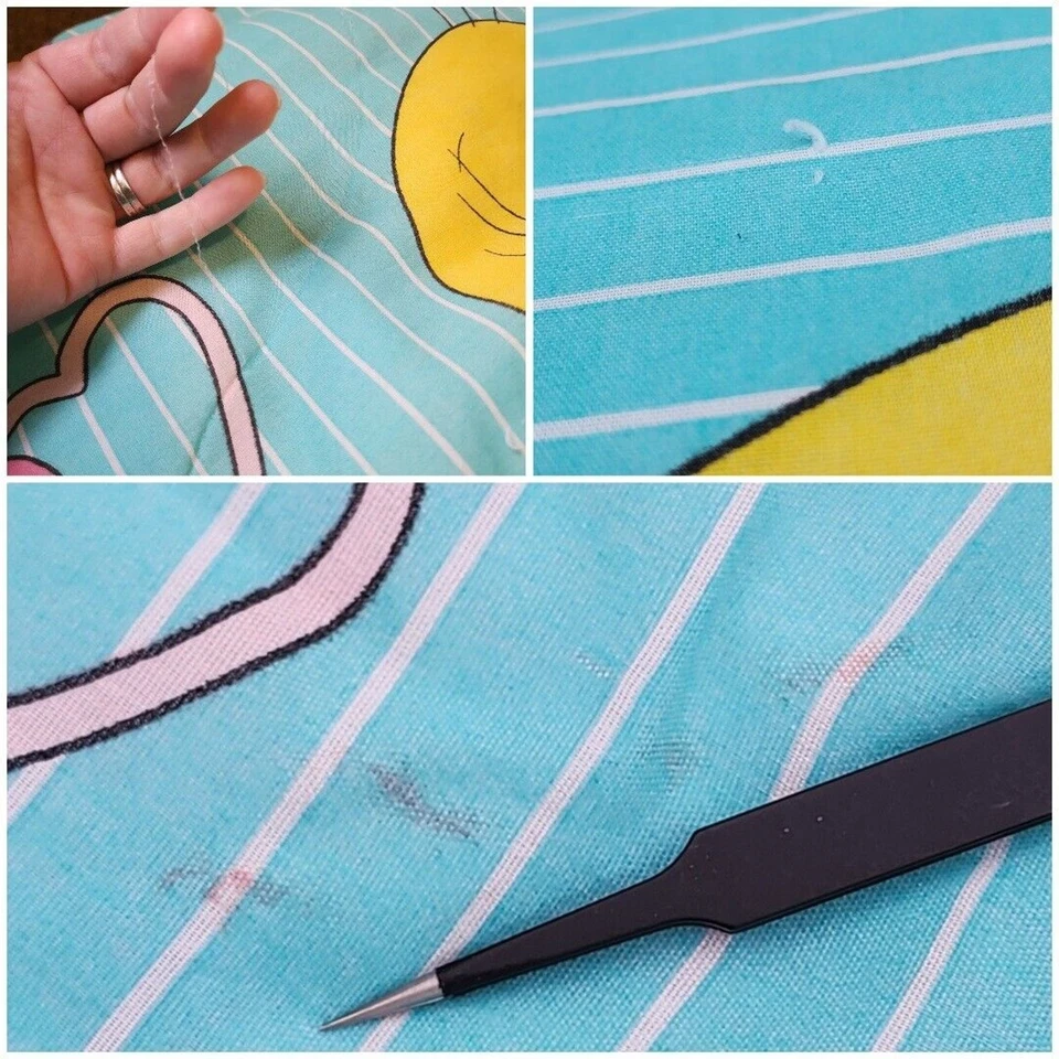 Edredón Looney Tunes Piolín Pájaro REVERSIBLE Manta Vintage Corazones Rosa Teal Foto 3 de 4