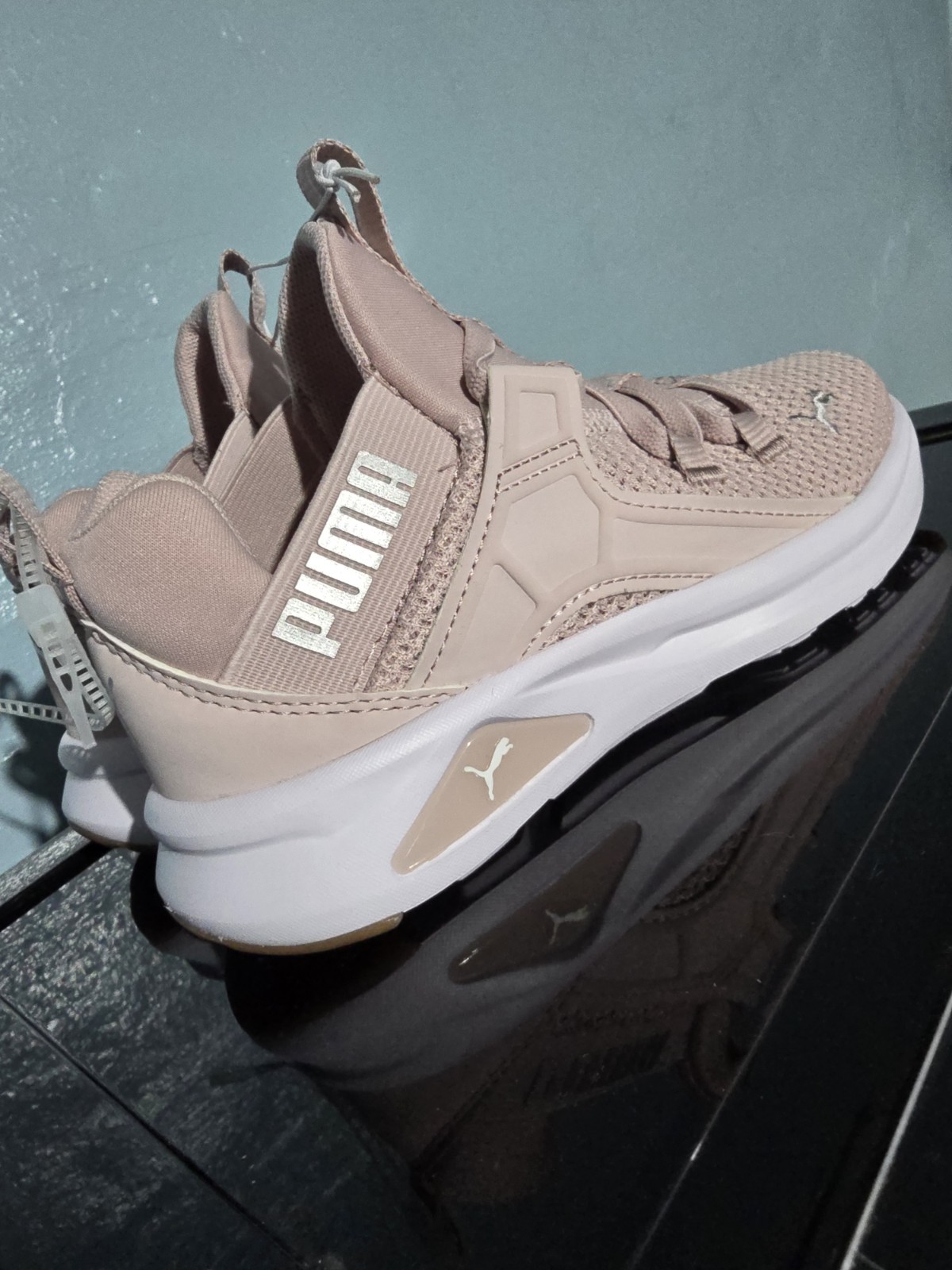 Puma Enzo 2 Weave Jr Running Shoes in Rose Gold/Quail, Kids Size 2 thumbnail 9