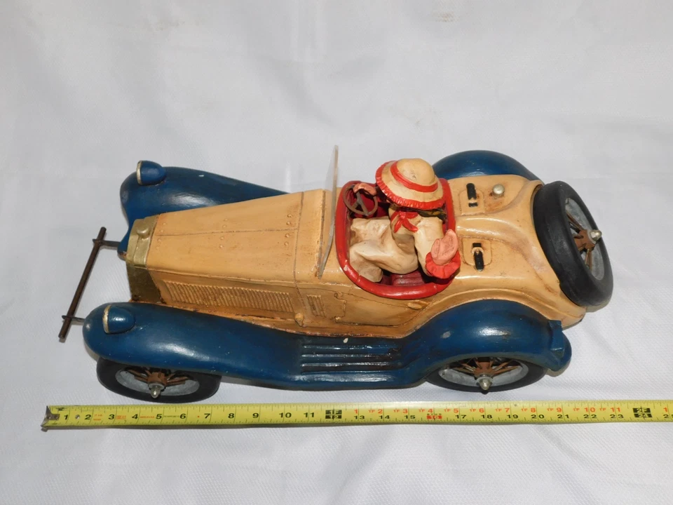 ALFA ROMEO 1931 Coleccionistas Vintage Coche Deportivo Carreras Modelo Escultura y Conductor Foto 2 de 4