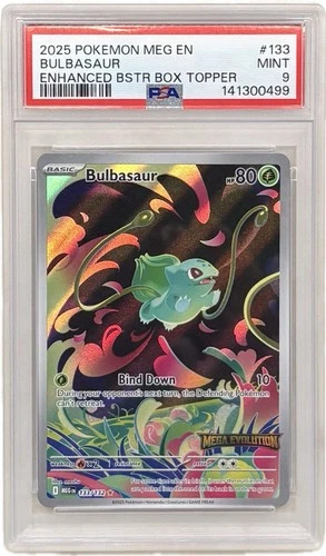 Bulbasaur - (Mega Evolution Stamped) 133/Holo - PSA 9