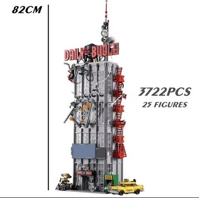MOC Lego Marvel Spider Man Daily Bugle Newspaper Office 76178 Building 25 Figure