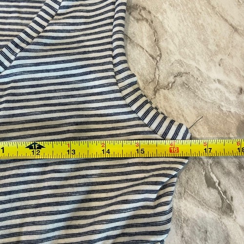 Max Studio Striped Maxi Dress Sleeveless Casual Twist Front Women's L - Picture 6 of 8