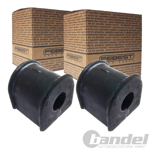 2X Febest Stabilager Gummilager Stabi Hinten Passend FüR Hyundai Accent Pony-image