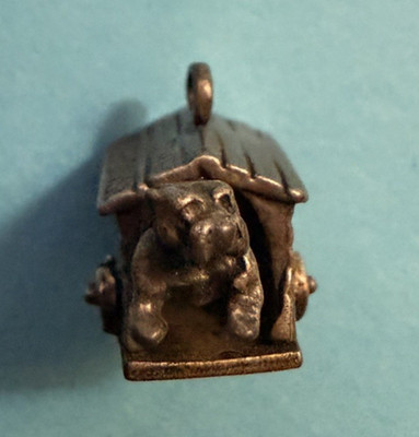 Vintage IN THE DOGHOUSE Mechanical Charm - Bulldog Moves - UGA Georgia Bulldog?