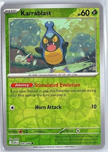 2025 Pokemon SV Black Bolt - BLK EN Karrablast Reverse Holo Common #009/086