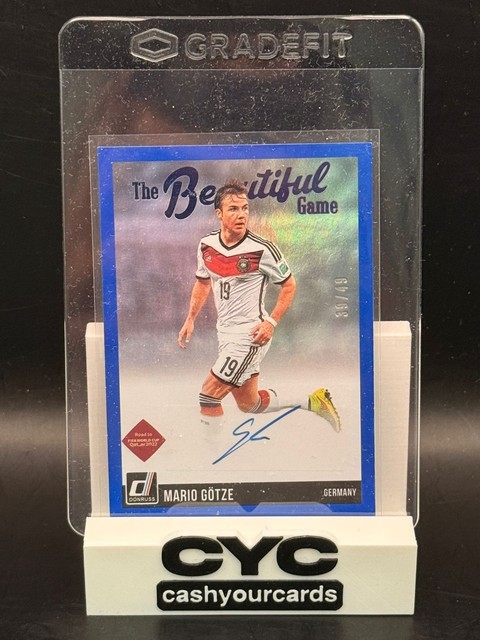 Mario Götze The Beautiful Game Auto Blue /49 2021-22 Panini Donruss Soccer