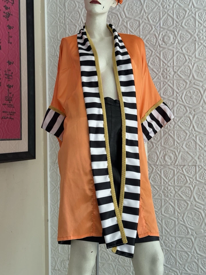 Fantasia-Sexy Jailbird-Teatro-Halloween-Robe Laranja-Bloco de Células Tango-Prisioneiro- - Imagem 2 de 4