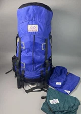 Vintage Gregory Backpack Internal Frame Side Bags Raincover 90s Purple Tag Small