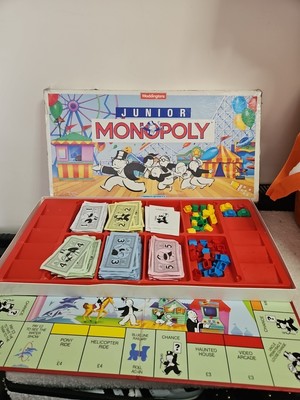 Vintage Monopoly Junior Kinder Familie Brettspiel von Waddingtons 1991 selten Longbox